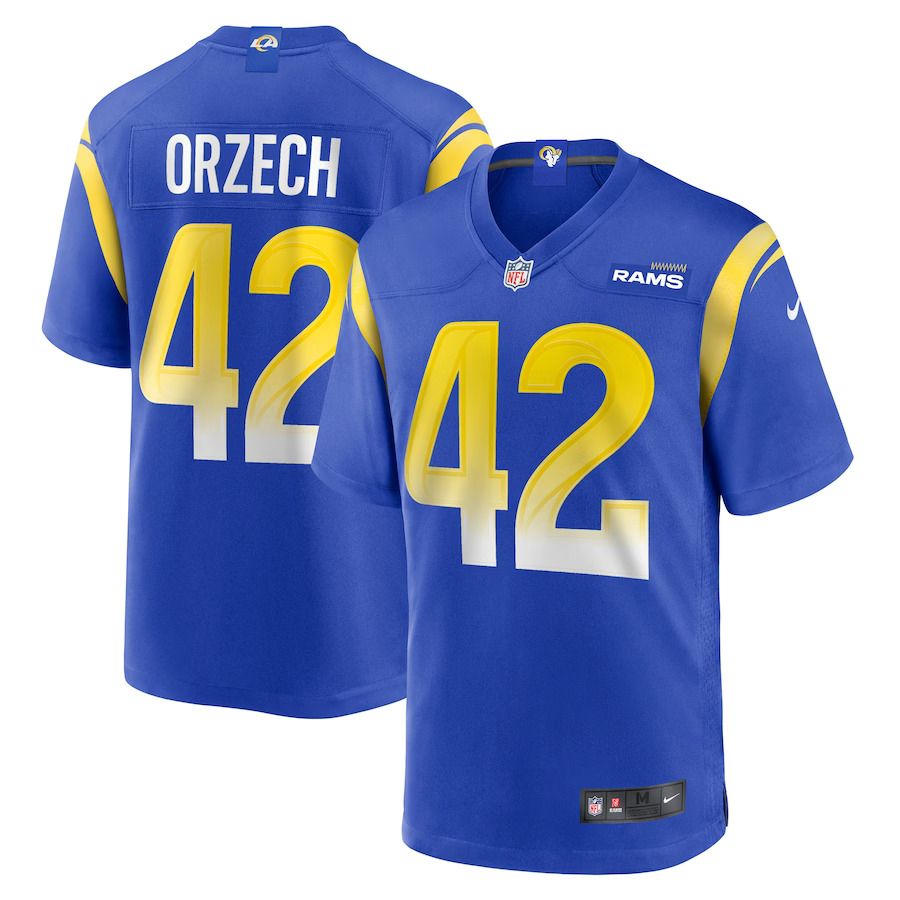 Men Los Angeles Rams #42 Matthew Orzech Nike Royal Game NFL Jersey
